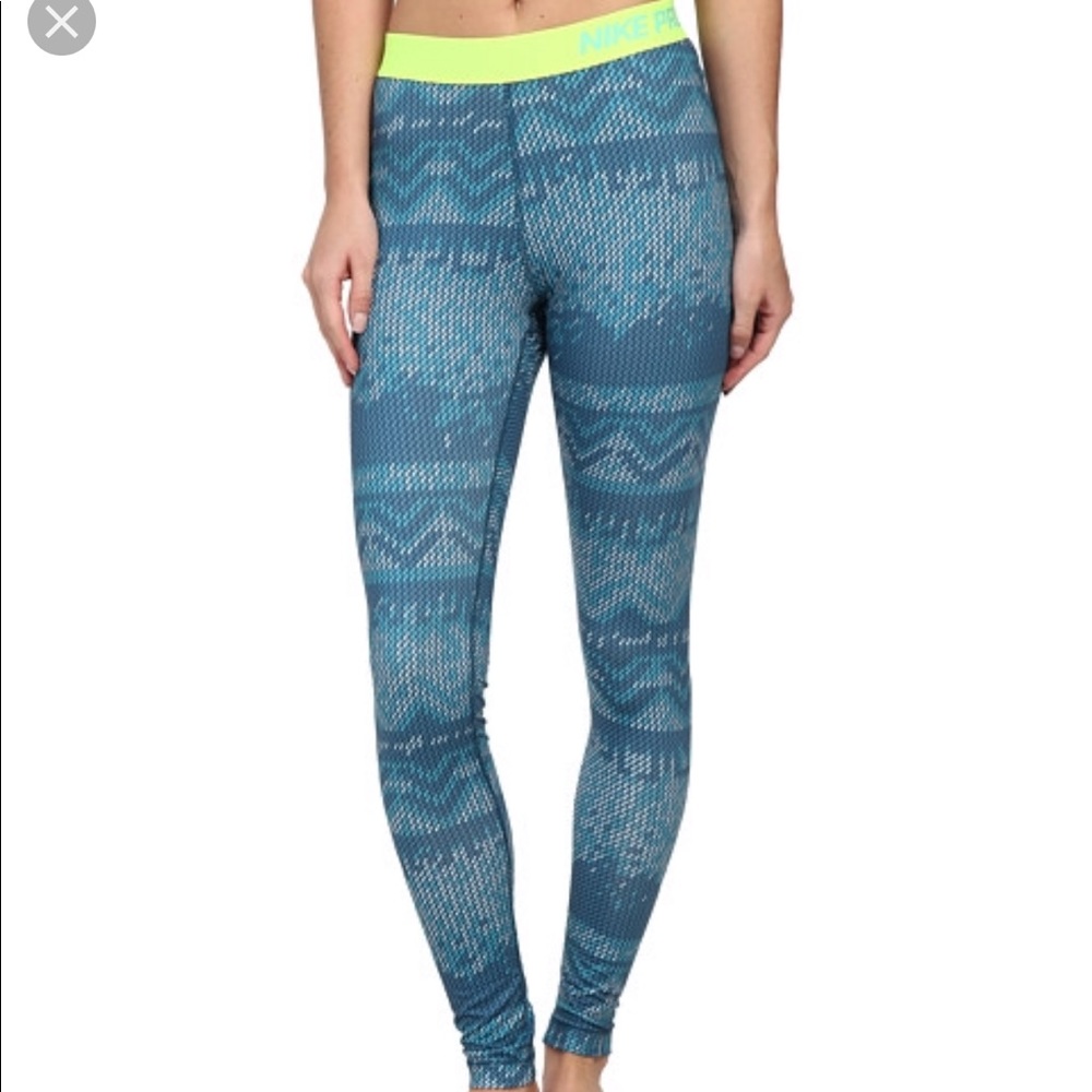 Nike Pro Hyperwarm Nordic Tight (Space Blue/Volt)